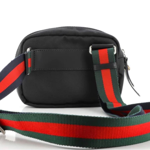 Gucci Tiger Messenger Bag Embroidered Techno Canvas Small Black - Picture 2 of 8